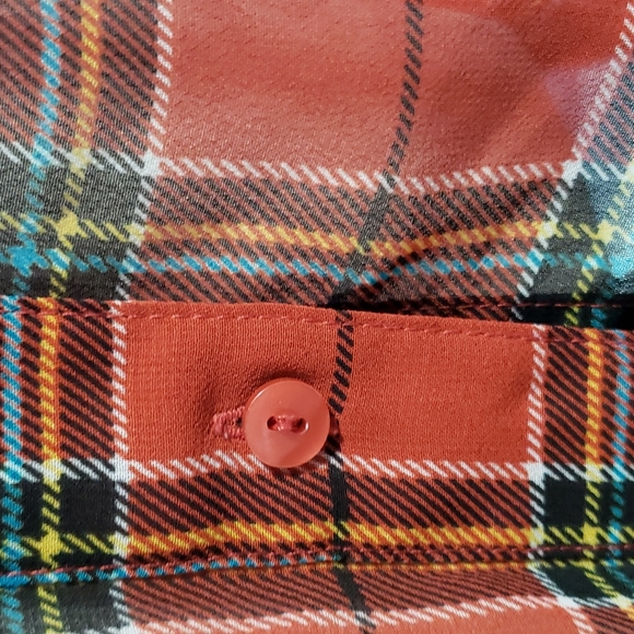 Sheer Plaid Button Up - Picture 11 of 11